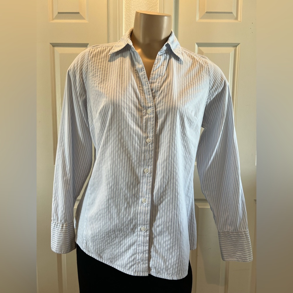 ***S O L D*** Blue & White Striped Button Down Shirt